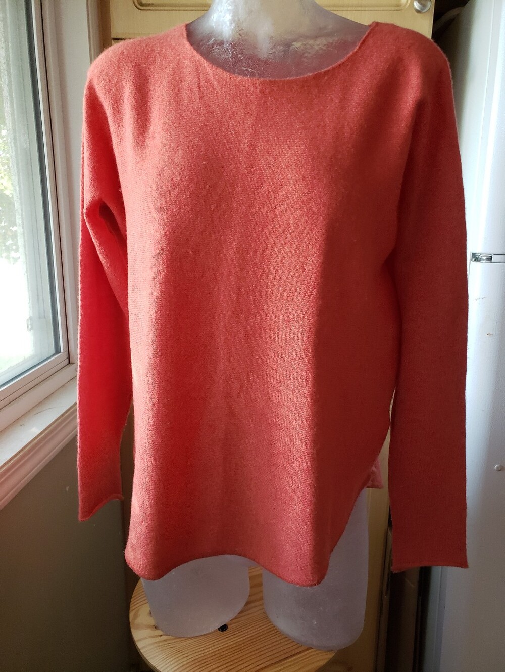 Max Studio 100% Cashmere Coral Scoop Neck Sweater - Lightweight Knit